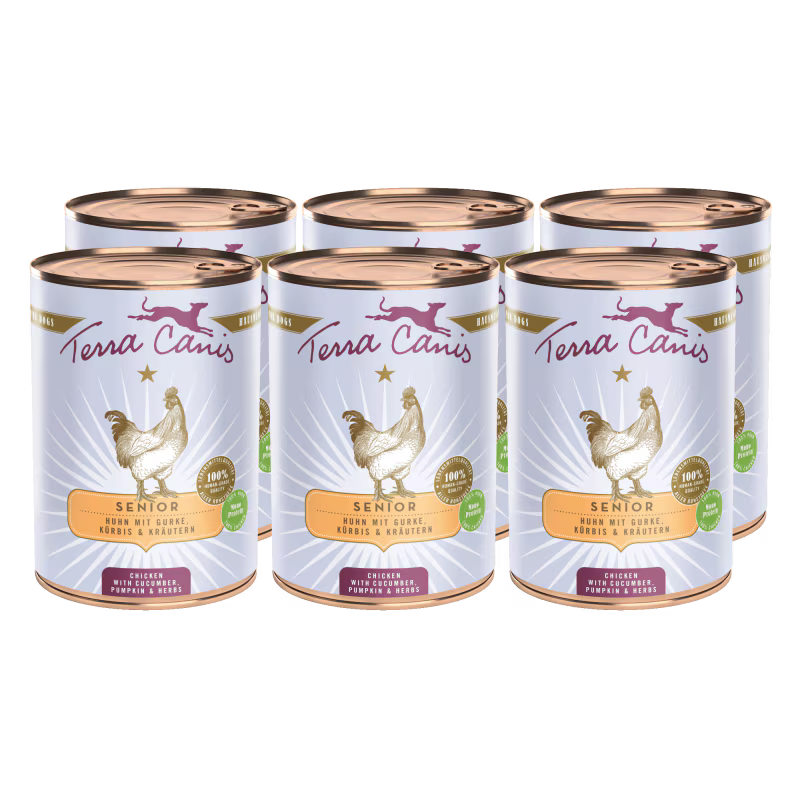 Terra Canis Menü Senior Huhn mit Gurken, Kürbis & Kräutern