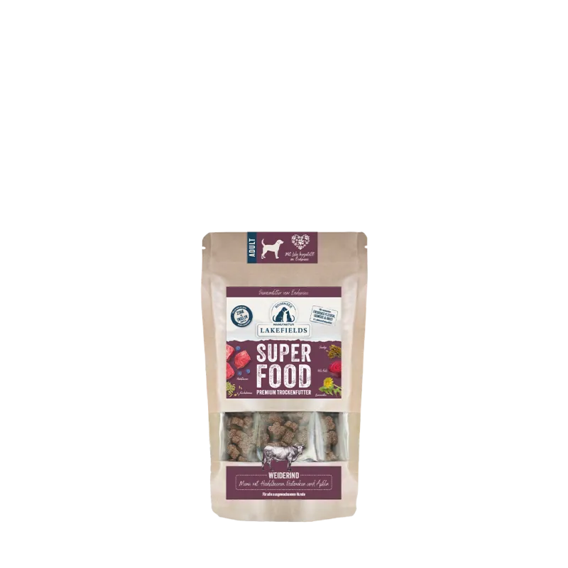 Lakefields SUPERFOOD Premium Rind Komplettmenü für Kleine Hunde – Getreidefrei & Natürlich