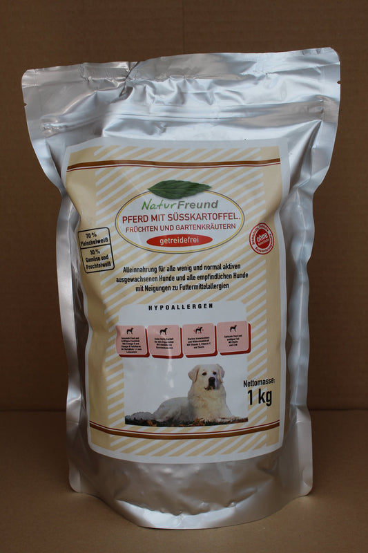 NaturFreund Pferd mit Süßkartoffel, Früchten & Gartenkräutern - Die-Fell-Nasen.com
