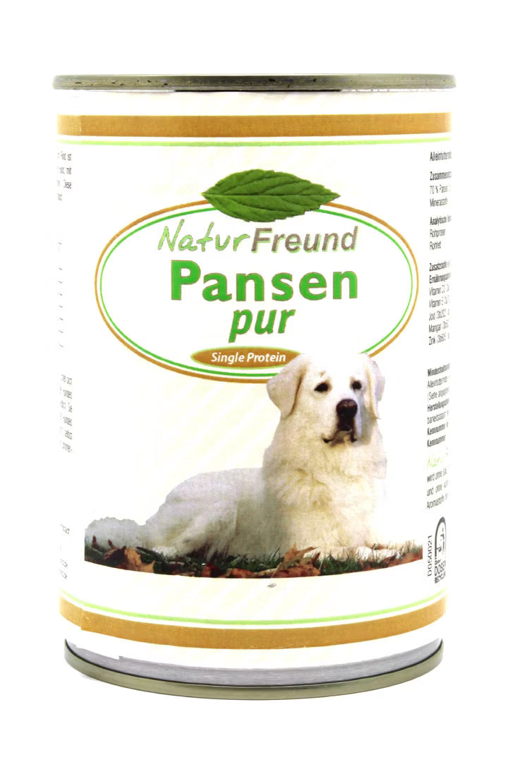 NaturFreund Pansen pur – Proteinreiches Nassfutter für Hunde mit Rinderpansen