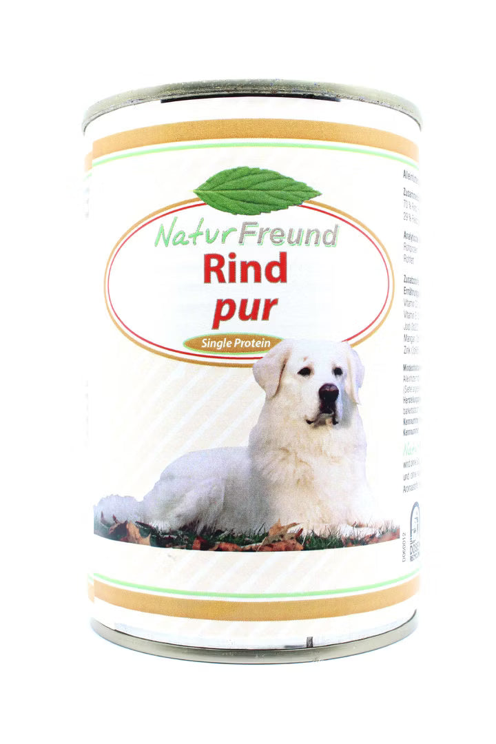 NaturFreund Rind pur – Hochwertiges Nassfutter für Hunde mit Rind & Innereien