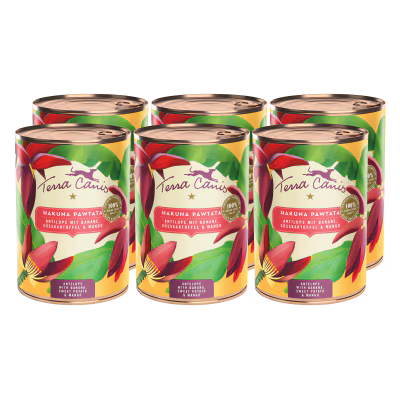 Terra Canis Menü Flower Menü Hakuna Pawtata / Antilope mit Banane, Süßkartoffel & Mango