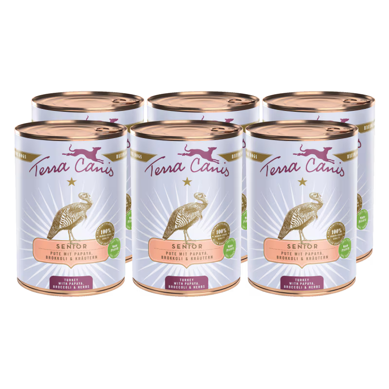 Terra Canis Menü Senior Pute mit Papayas, Borretsch & Kräutern