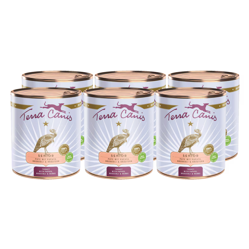 Terra Canis Menü Senior Pute mit Papayas, Borretsch & Kräutern