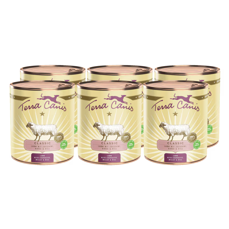 Terra Canis Menü Classic Lamm mit Zucchini, Hirse & Dill