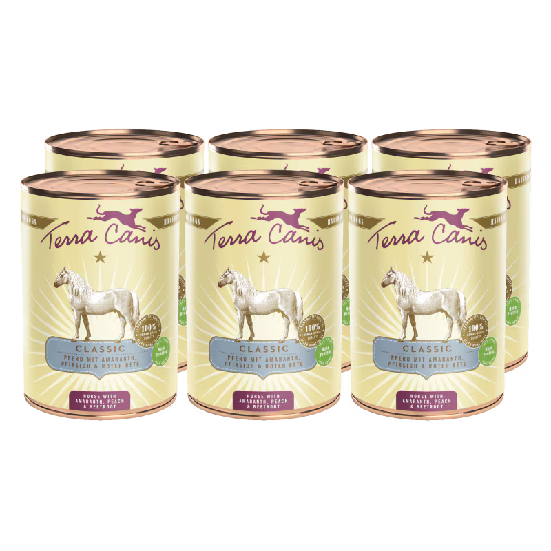 Terra Canis Menü Classic Pferd mit Amaranth, Pfirsich & Roter Beete