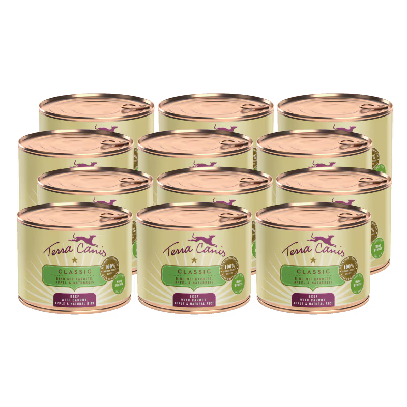 Terra Canis Menü Classic Rind mit Karotte, Apfel & Naturreis