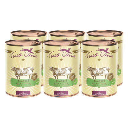 Terra Canis Menü Classic Rind mit Karotte, Apfel & Naturreis
