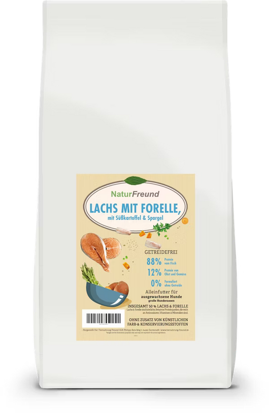 NaturFreund Maxi Lachs mit Forelle, Süßkartoffel & Spargel