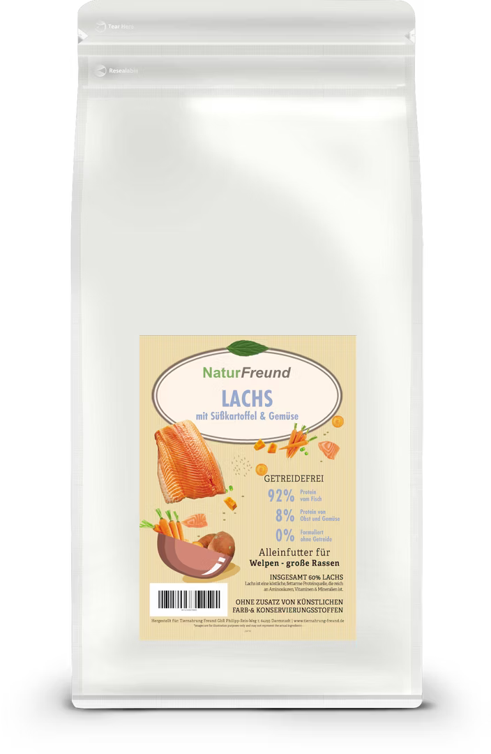 NaturFreund Junior Maxi Lachs mit Süßkartoffel und Gemüse