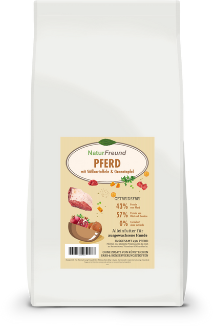 NaturFreund Pferd mit Süßkartoffeln & Granatapfel - Die-Fell-Nasen.com