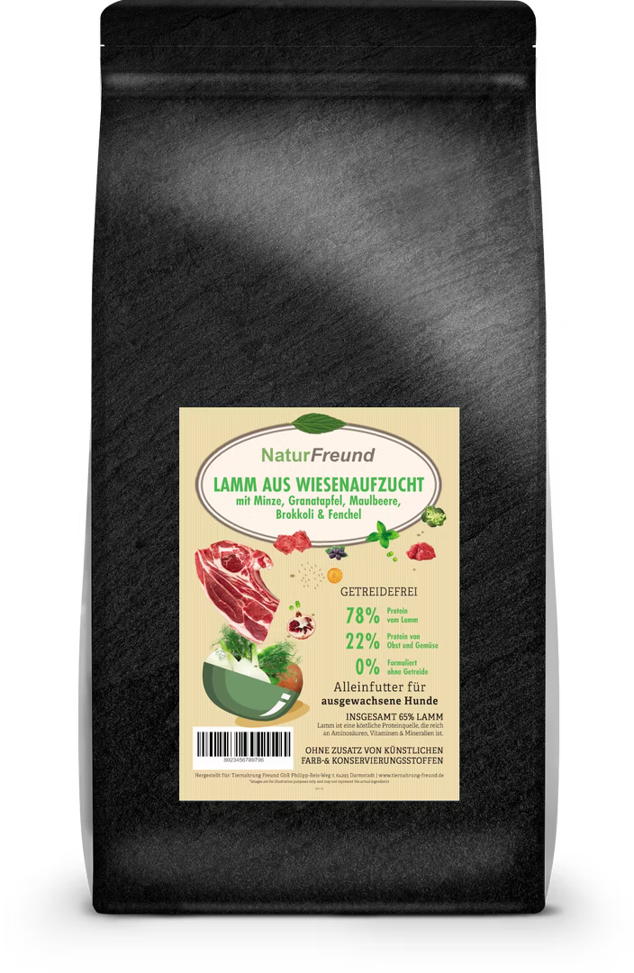 NaturFreund SUPERFOOD Lamm aus Wiesenaufzucht mit Minze