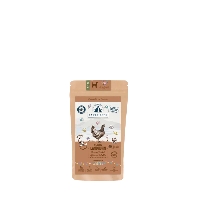 LANDHUHN Puppy Hondenvoer met Kip, Venkel, Appel & Aardappel