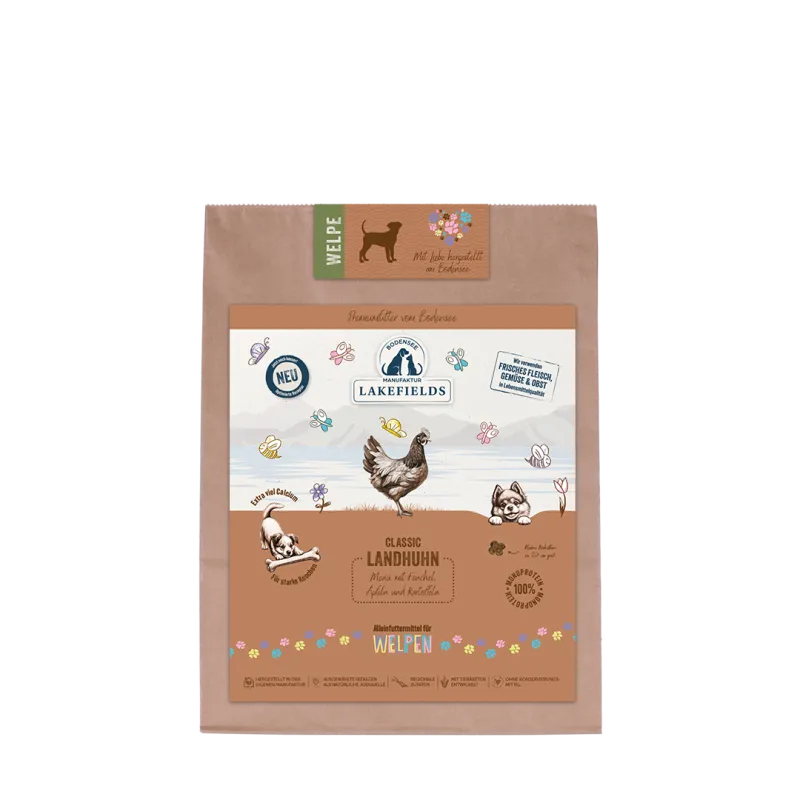LANDHUHN Puppy Hondenvoer met Kip, Venkel, Appel & Aardappel
