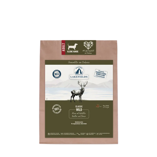 Lakefields WILD mit Pastinaken, Karotten & Heidelbeeren für Kleine Hunde – Getreidefrei